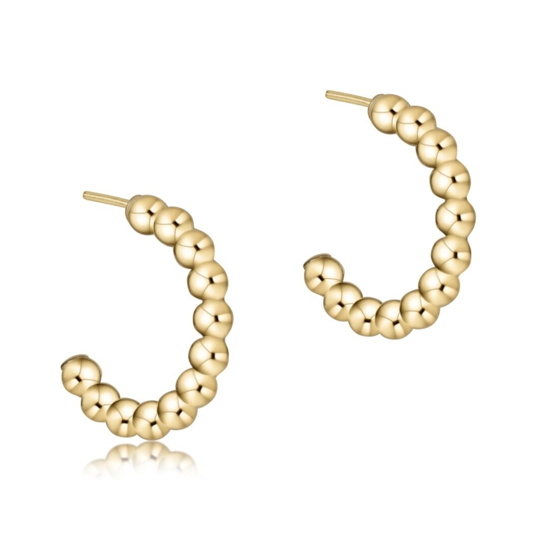 enewton Beaded Classic 1&quot; Post Hoop - 3mm Gold