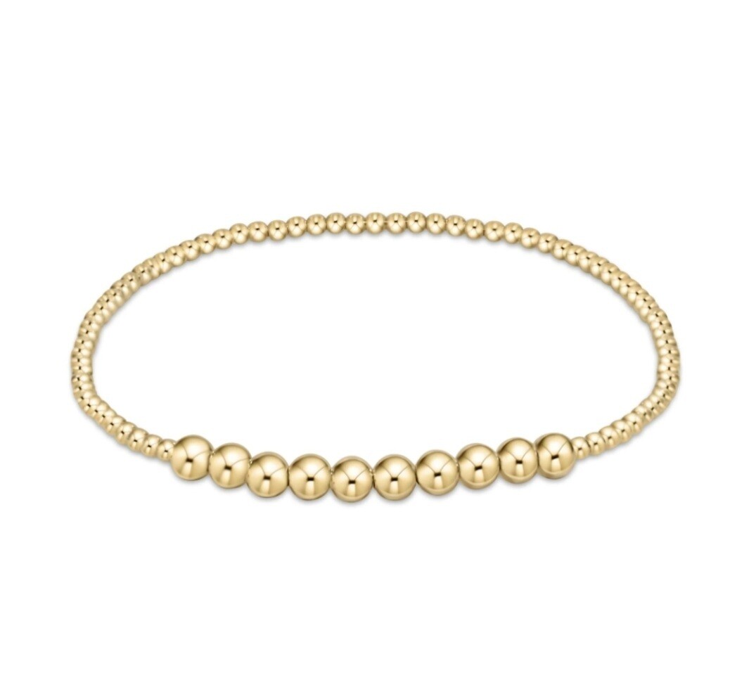 enewton Classic Gold Beaded Bliss 2mm Bead Bracelet - 4mm Gold