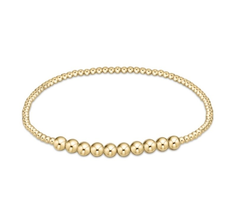 enewton Classic Gold Beaded Bliss 2mm Bead Bracelet - 4mm Gold