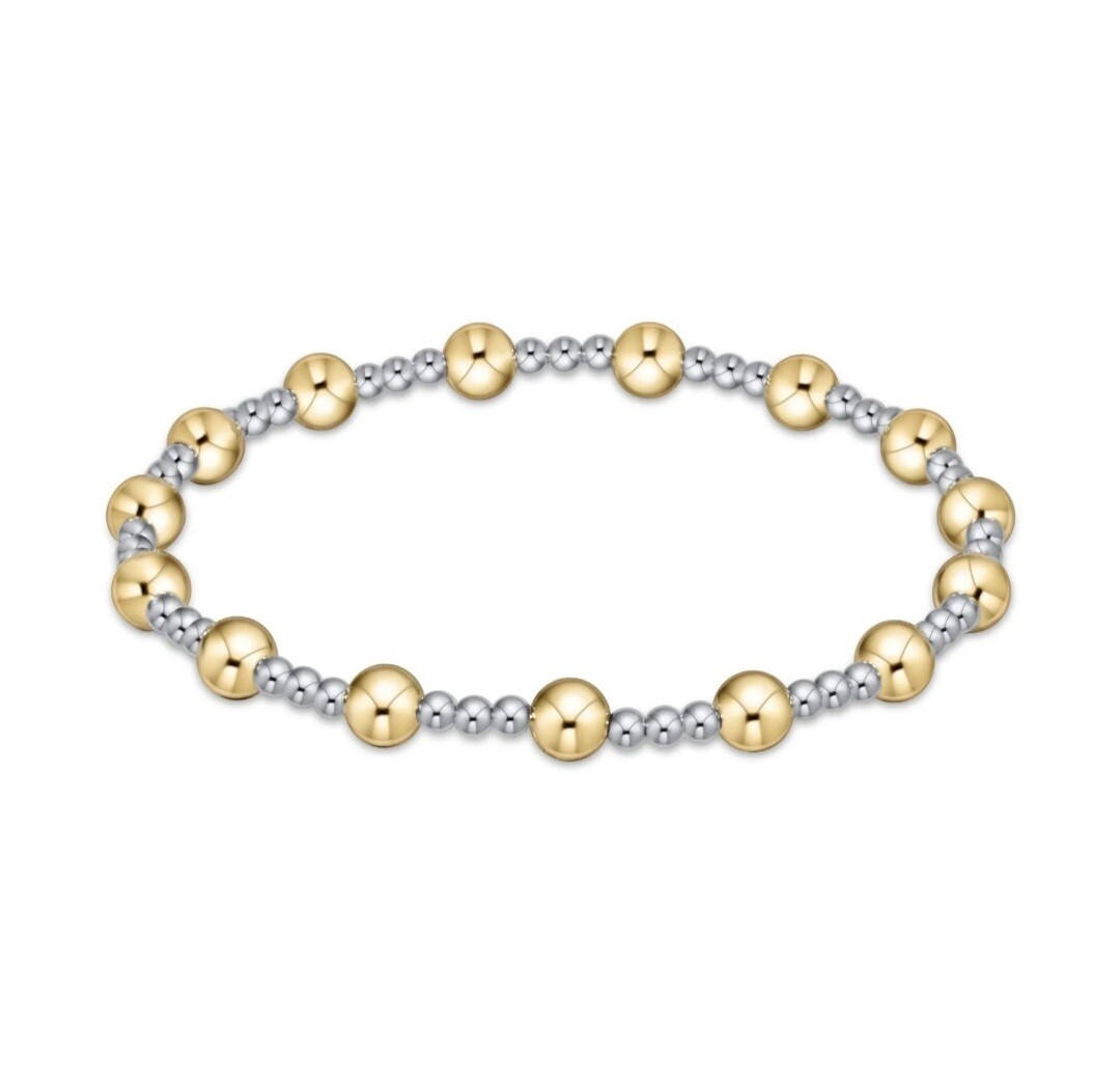 enewton Classic Serenity Pattern 4mm Bead Bracelet - Mixed Metal