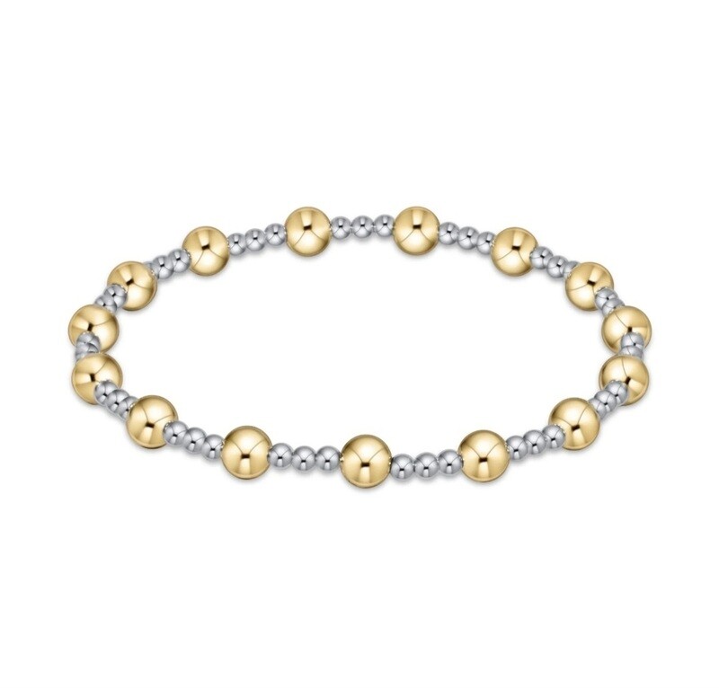 enewton Classic Serenity Pattern 4mm Bead Bracelet - Mixed Metal