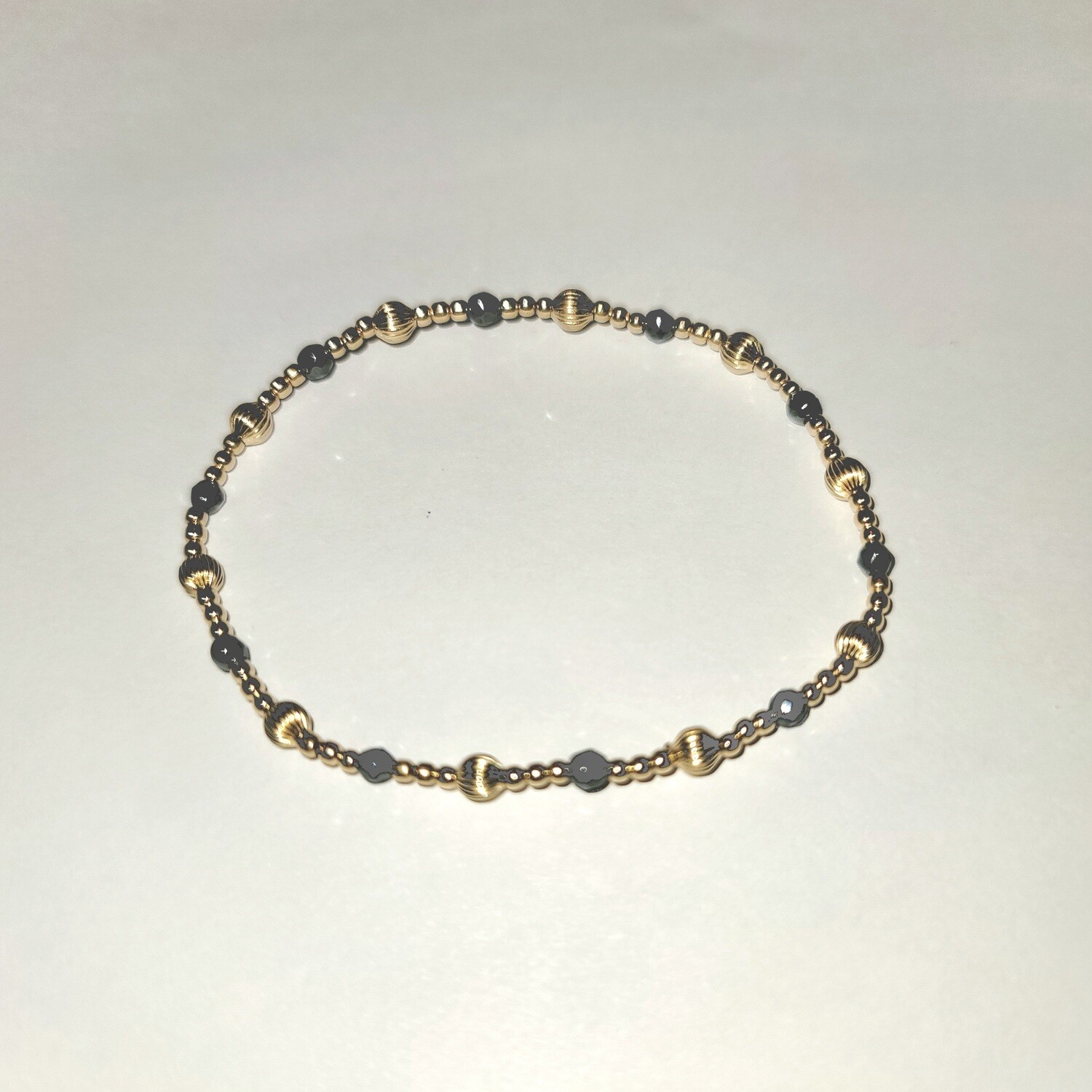 enewton Dignity Sincerity Pattern 4mm Bead Bracelet - Faceted Hematite