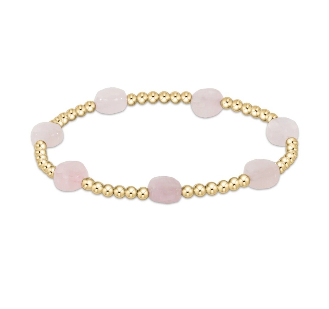 enewton Extends - Admire Gold 3mm Bead Bracelet - Pink Opal
