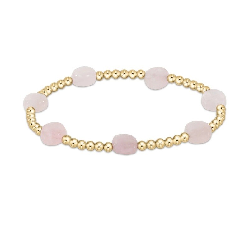 enewton Extends - Admire Gold 3mm Bead Bracelet - Pink Opal