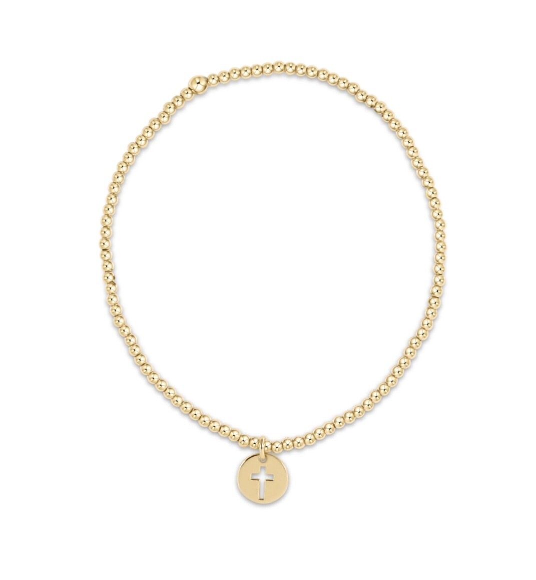 enewton Classic Gold 2mm Bead Bracelet - Blessed Small Gold Disc