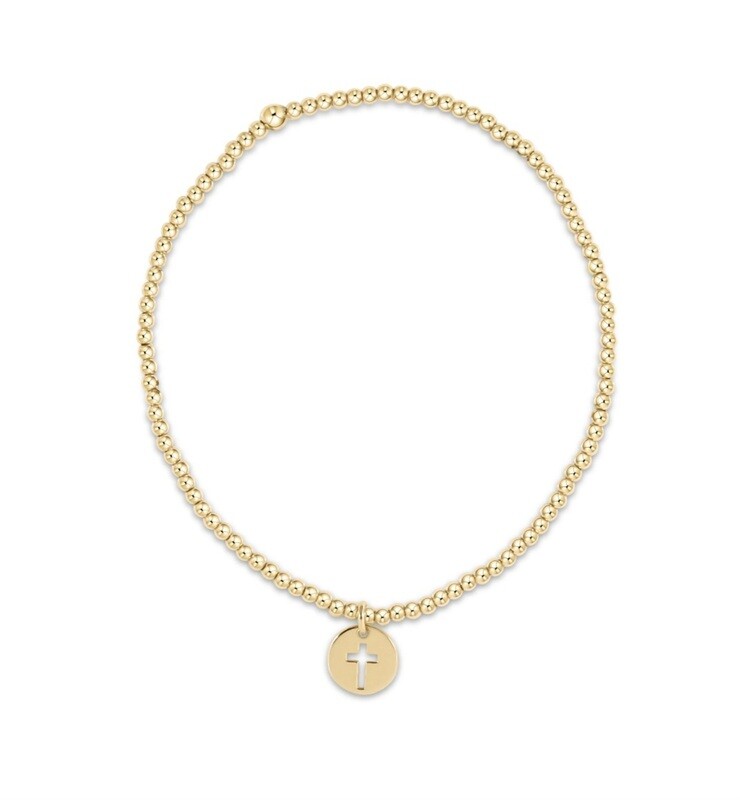 enewton Classic Gold 2mm Bead Bracelet - Blessed Small Gold Disc