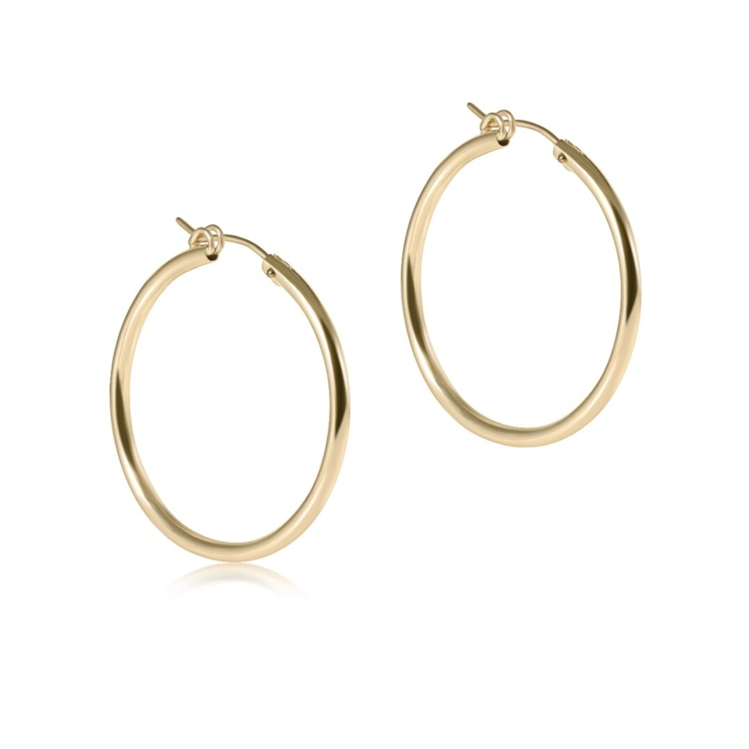 enewton Round Gold 1.25&quot; Hoop - Smooth