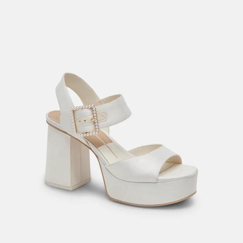 Dolce Vita Bobby White Pearl Heels