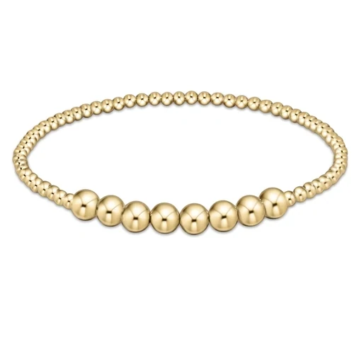enewton Classic Gold Blissful Pattern 2.5mm Bead Bracelet - 5mm Gold 
