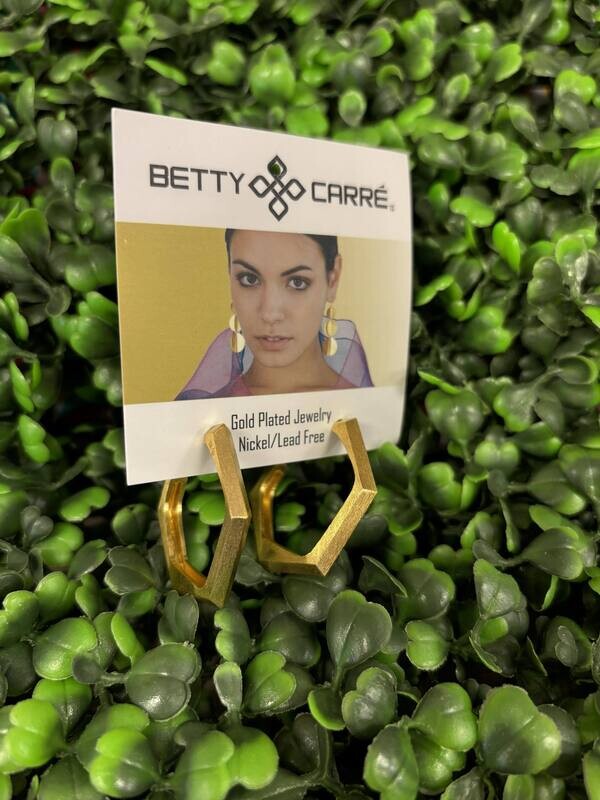 Betty Carre Cloe Hexagonal Shape Hoop