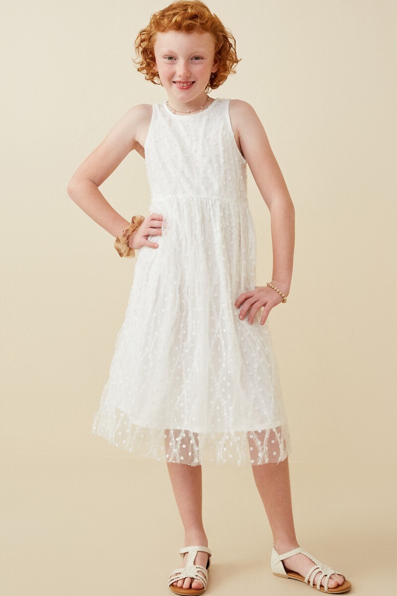 Maggie Polka Dot Mesh Dress, TWEEN