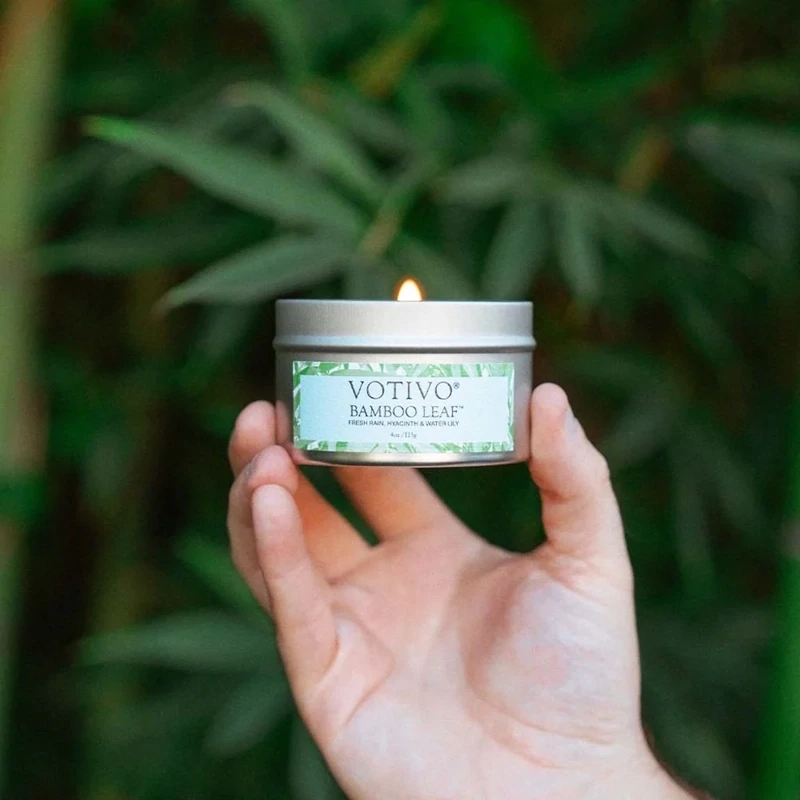 Votivo Bamboo Leaf 4oz Tin Candle