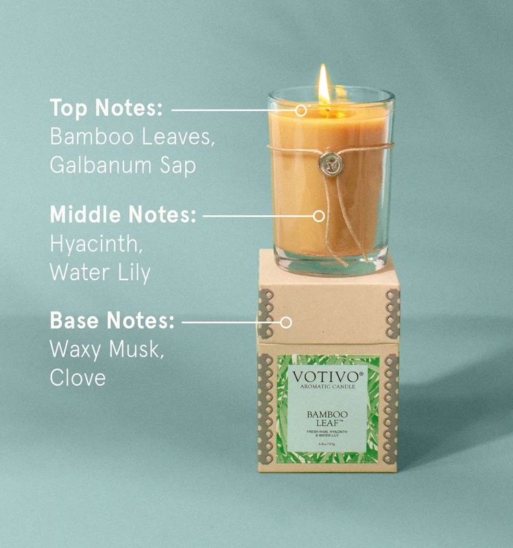 Votivo Bamboo Leaf Aromatic Candle 6.8oz