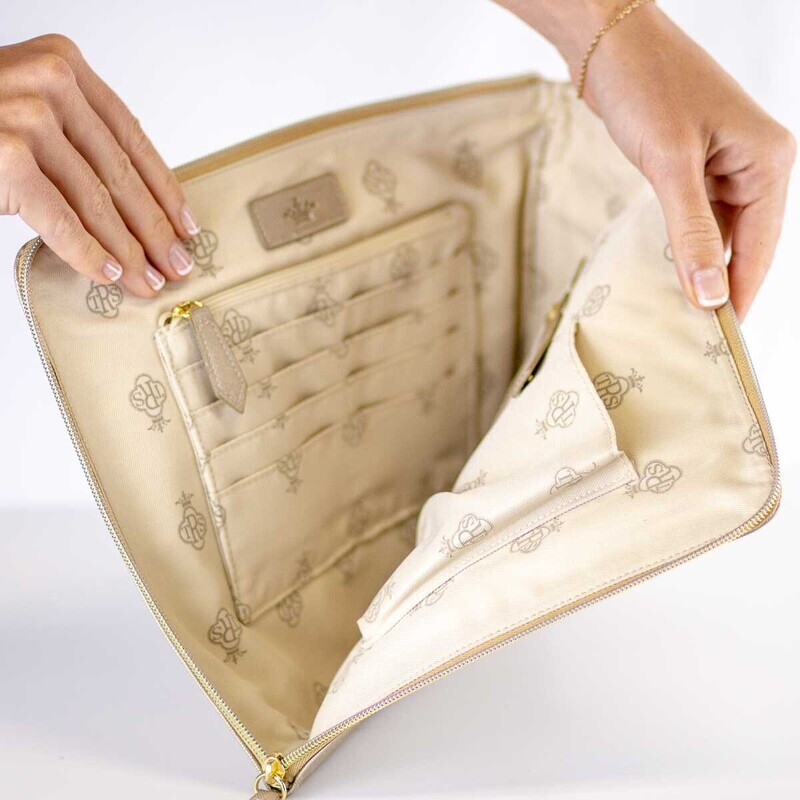 Let's Go Travel Organizer Light Gold 11x9.5"