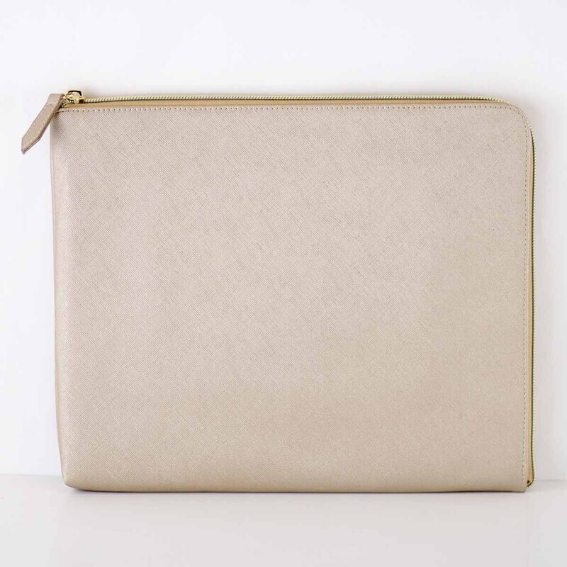 Let&#39;s Go Travel Organizer Light Gold 11x9.5&quot;