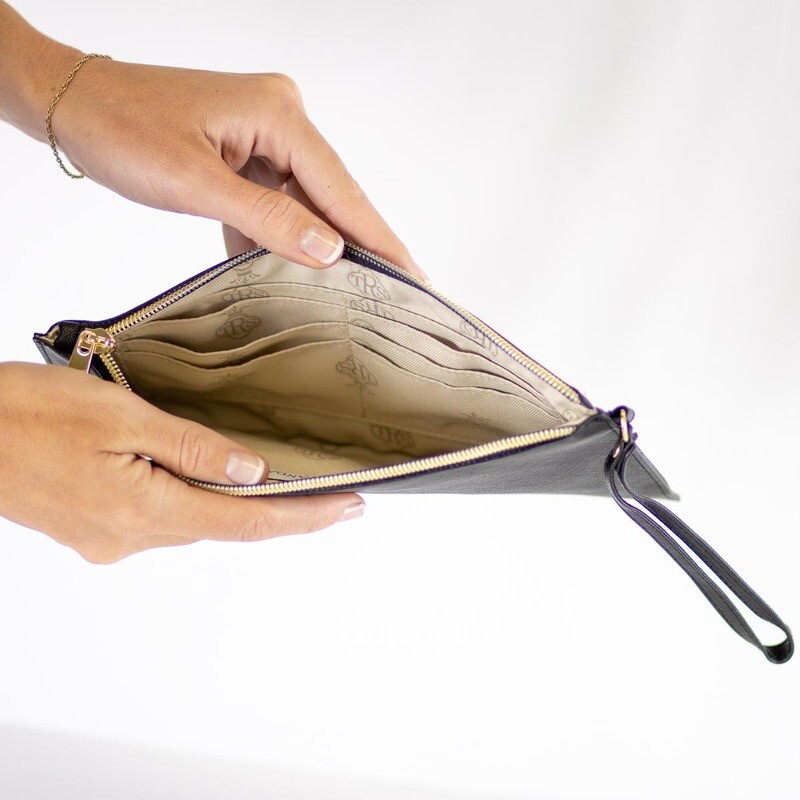 Campbell Wristlet Black 9.75x5.5"
