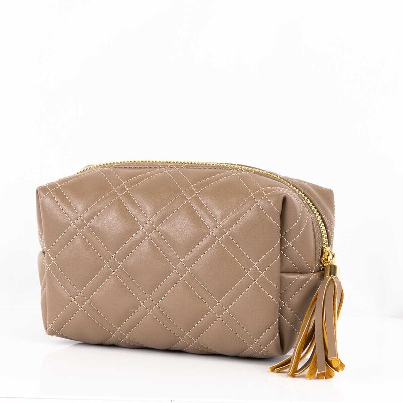 Brighton Quilted Bag in Taupe