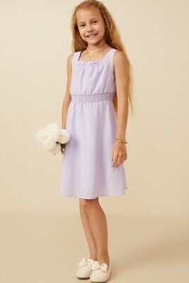 Sally Solid Lavender Dress, TWEEN