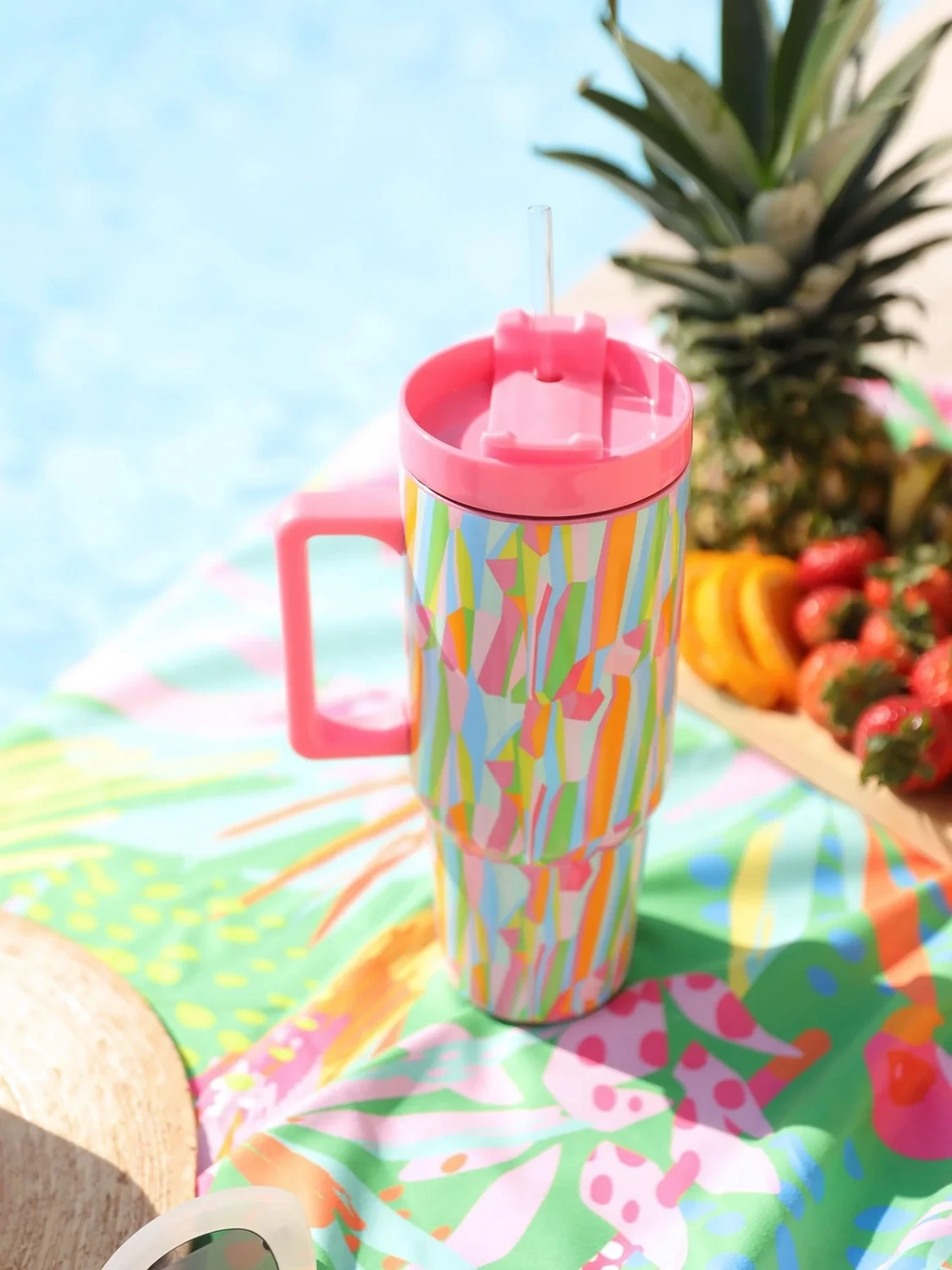 Mary Square Stainless To Go Tumbler - w/Handle