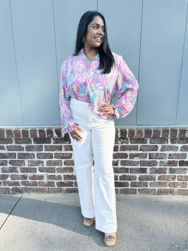 Judy Blue Dreamy HW Braided WB Detail Wide Leg