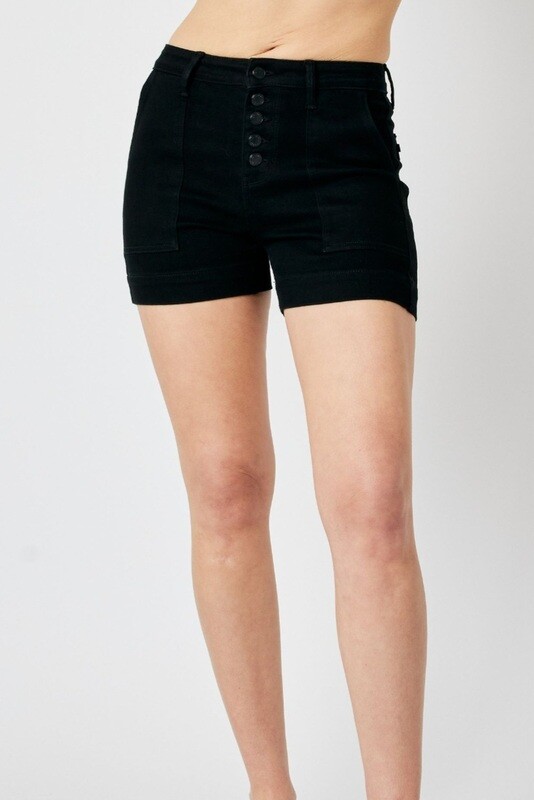 Judy Blue Mellow Mood HW Button Fly Trouser Short