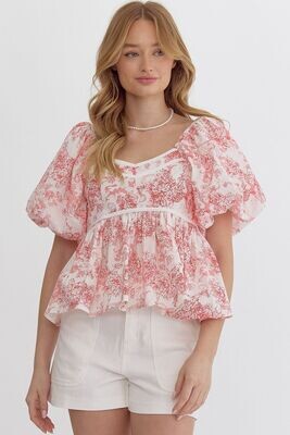 Southern Heritage Print Top