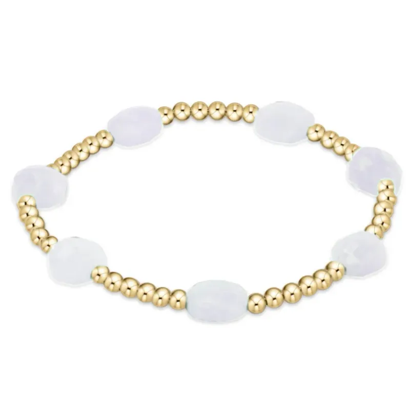 enewton Admire Gold 3mm Bead Bracelet - Moonstone 
