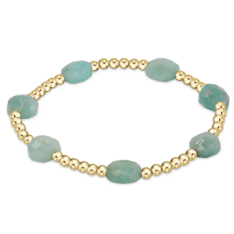enewton Admire Gold 3mm Bead Bracelet- Amazonite
