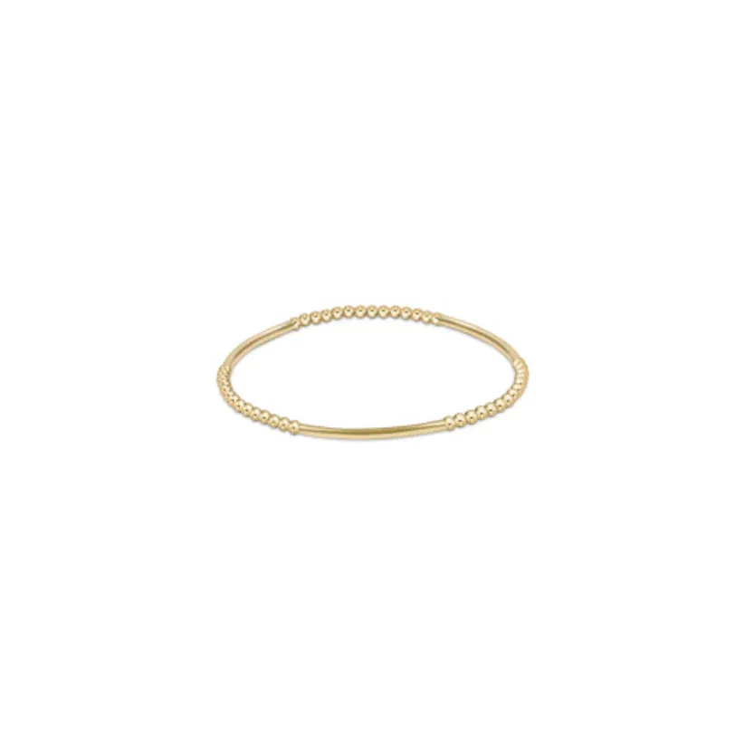 enewton Bliss Bar Gold Pattern 2.5mm Bead Bracelet - Gold