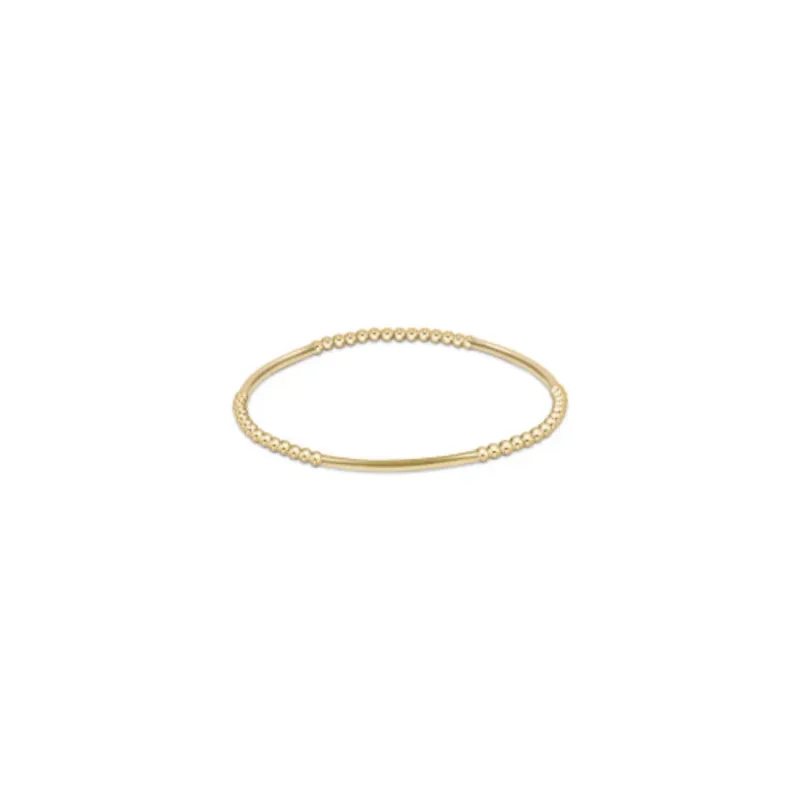 enewton Bliss Bar Gold Pattern 2.5mm Bead Bracelet - Gold