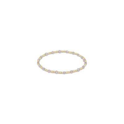 enewton Gold Sincerity Pattern 3mm Bead Bracelet - Moonstone