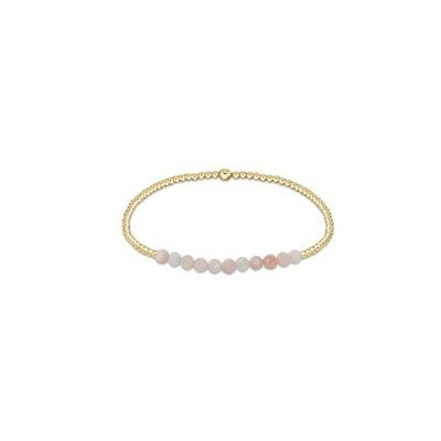 enewton Gold Bliss 2mm Bead Bracelet Pink Opal