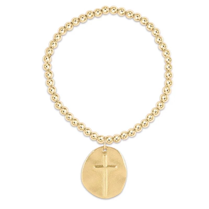enewton Extends Classic Gold 4mm Bracelet - Inspire Gold Charm (