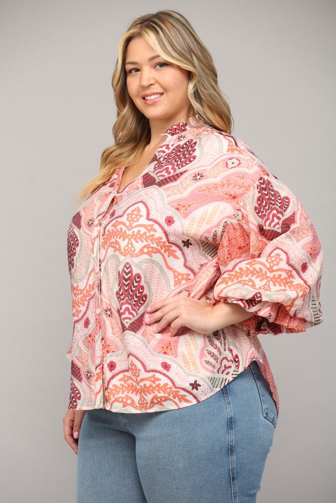 Make Your Choice Print Top, CURVY
