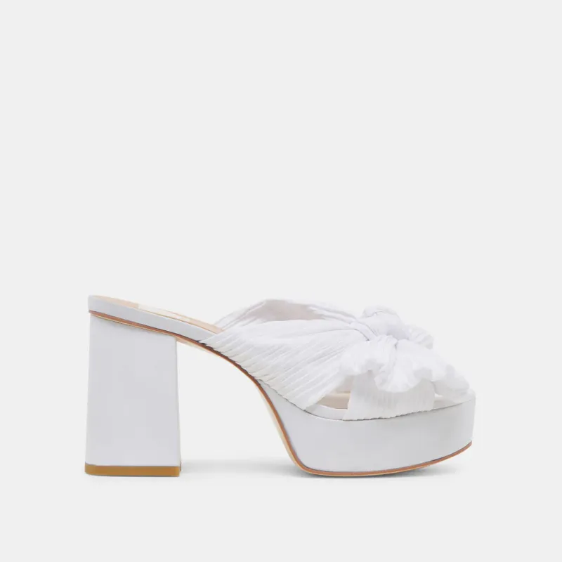 Dolce Vita Blare White Satin Heel