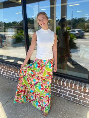 Tropical Vibes and Good Times Ruffle Skirt