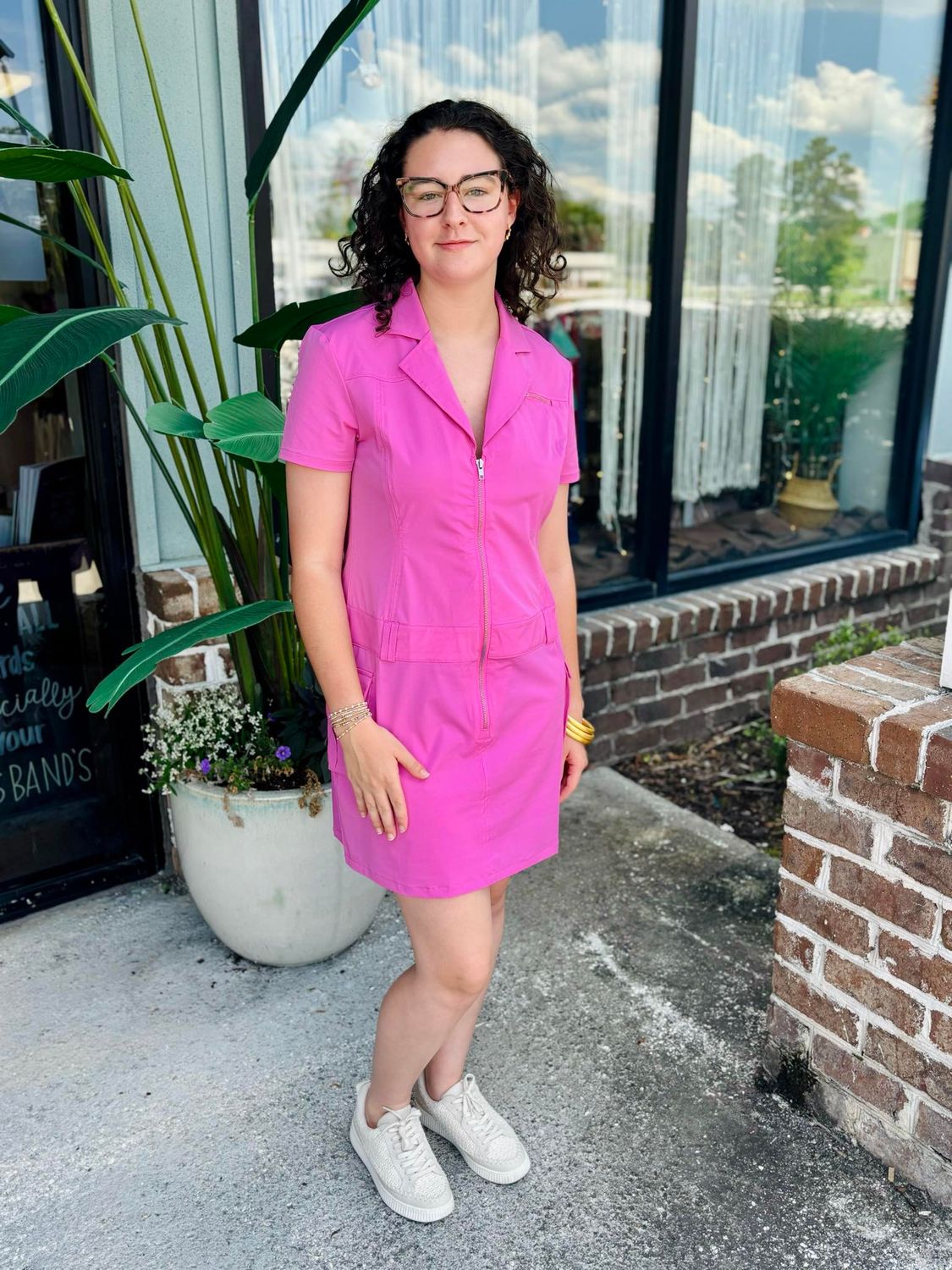 Pretty in Pink Collared Dress
