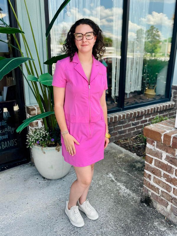 Pretty in Pink Collared Dress