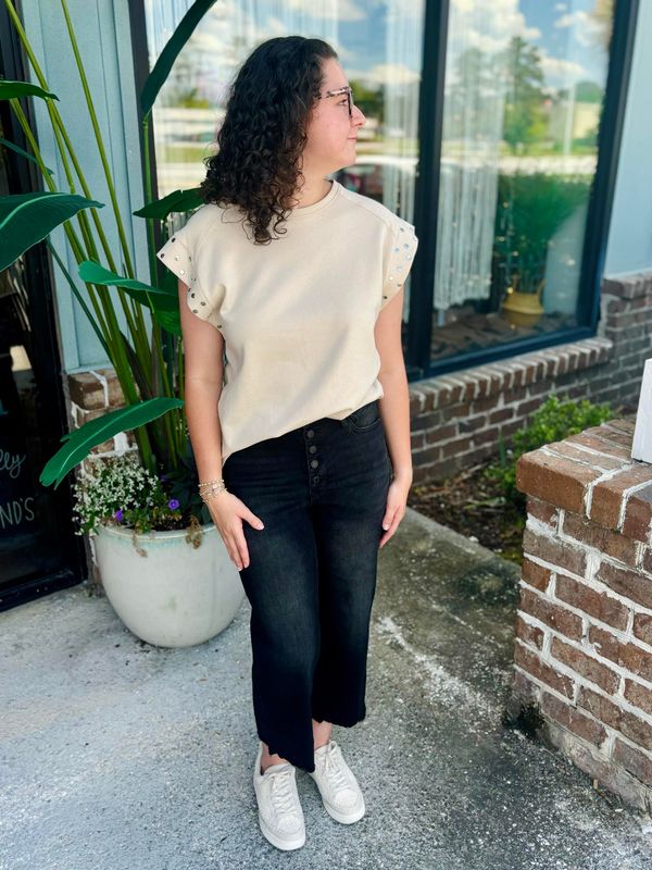 Judy Blue After Party HW Crop Wide Leg