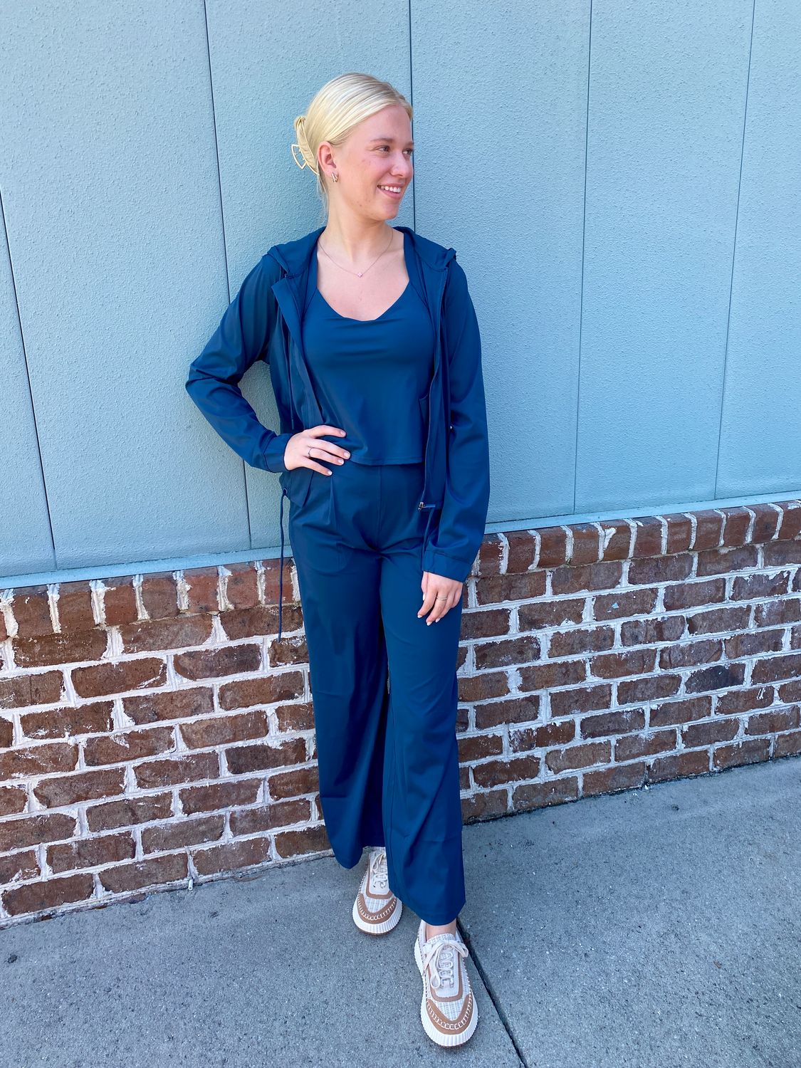 Midnight Stars Pleated Wide Leg Pant