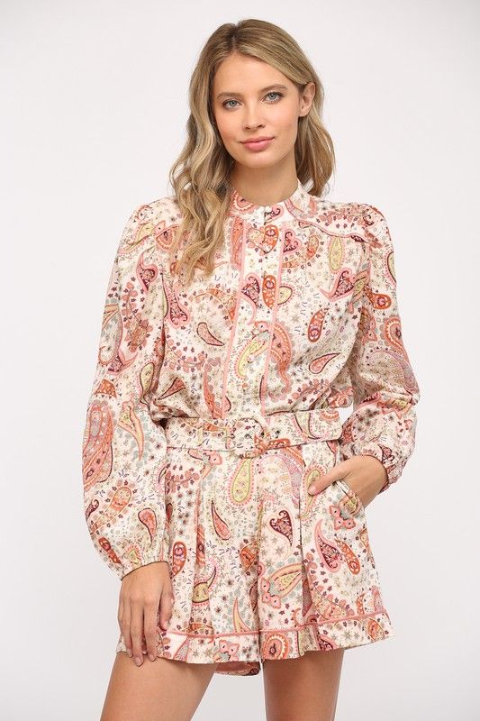 Paisley Print Blouse