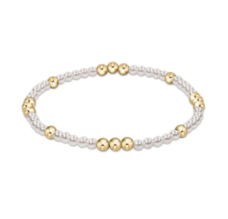 enewton Worthy Pattern 3mm Bead Bracelet - Pearl 