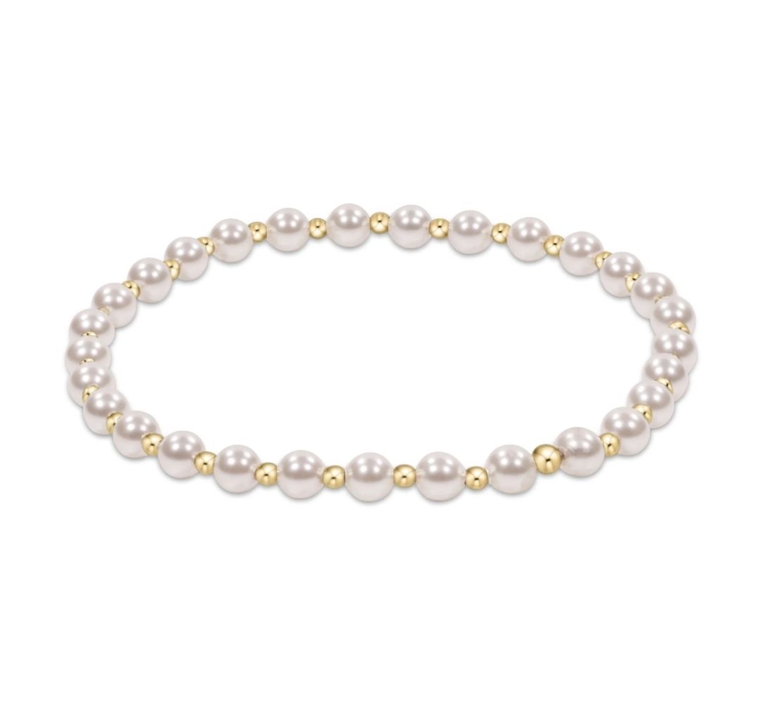 enewton Extends - Classic Grateful Pattern 4mm Bead Bracelet - Pearl