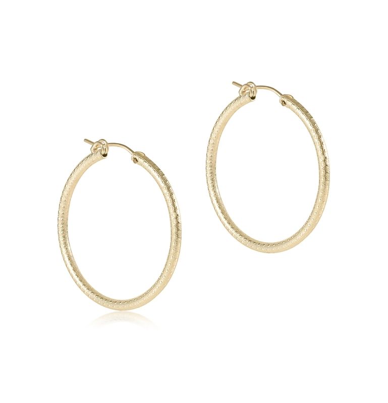 enewton Round Gold 1.25&quot; Hoop - Textured
