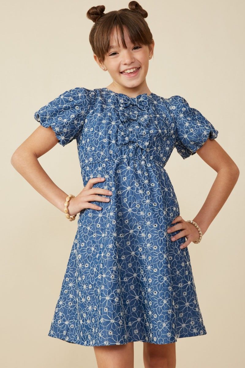 Ashley Bow Floral Dress, TWEEN