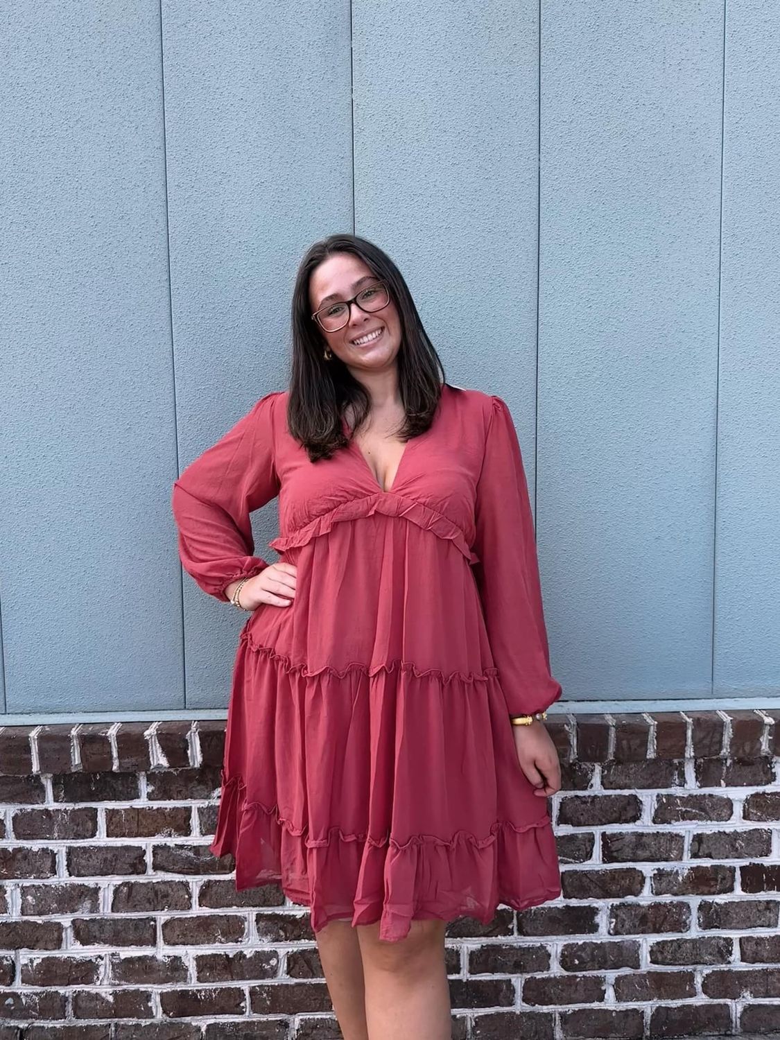 Wanna Be Yours Chiffon Tiered Dress, CURVY