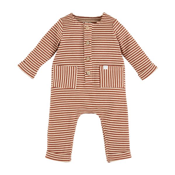 Mud Pie Waffle Stripe 1pc - Brown