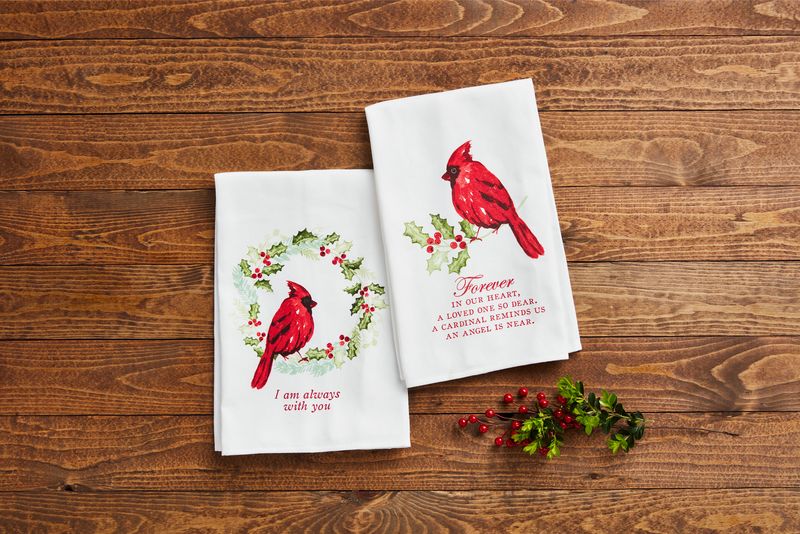 Mud Pie Christmas Cardinal Towel