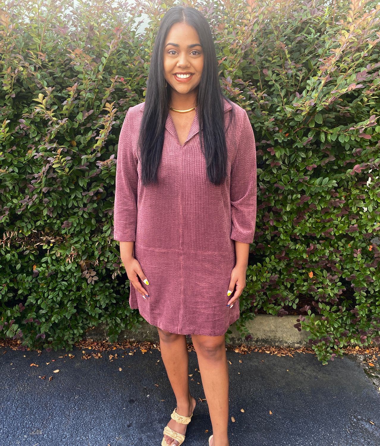 Better Than Ever Corduroy Midi Dress