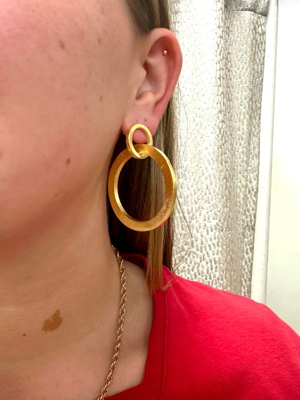 Betty Carre Zilah Two Circle Flat Hoop